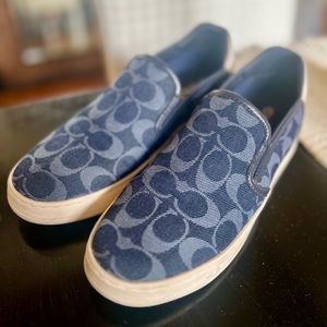 Coach Denim Slip On Shoes
